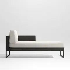 CRATE & BARREL - Seccional Der Chaise Ext Dune Negro P2