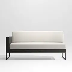 CRATE & BARREL - Seccional Ext Dune Negro Izquierdo Sofá P1