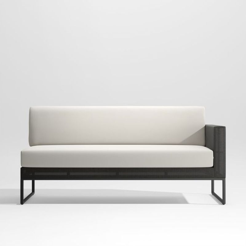 CRATE & BARREL - Seccional Ext Dune Negro Derecho Sofá P1 Crate & Barrel