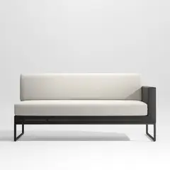 CRATE & BARREL - Seccional Ext Dune Negro Derecho Sofá P1