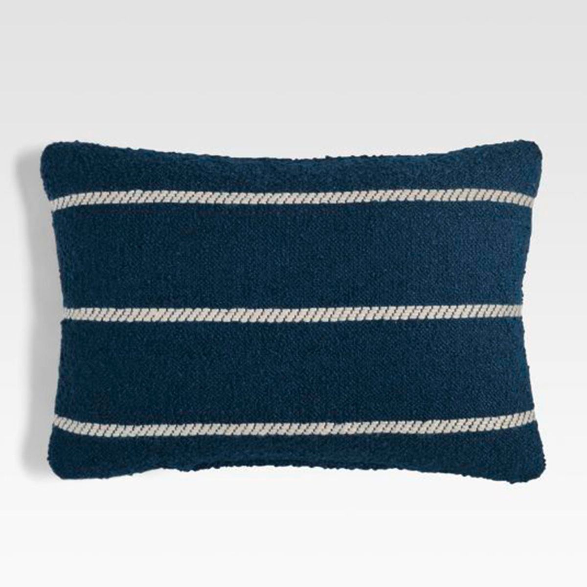 CRATE & BARREL - Funda Cojín Azul Rayas Adia Crate & Barrel