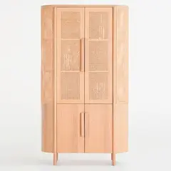 CRATE & BARREL - Estante Caned Natural