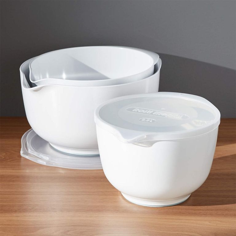 CRATE & BARREL Set 3 Bowls Blancos Margrethe