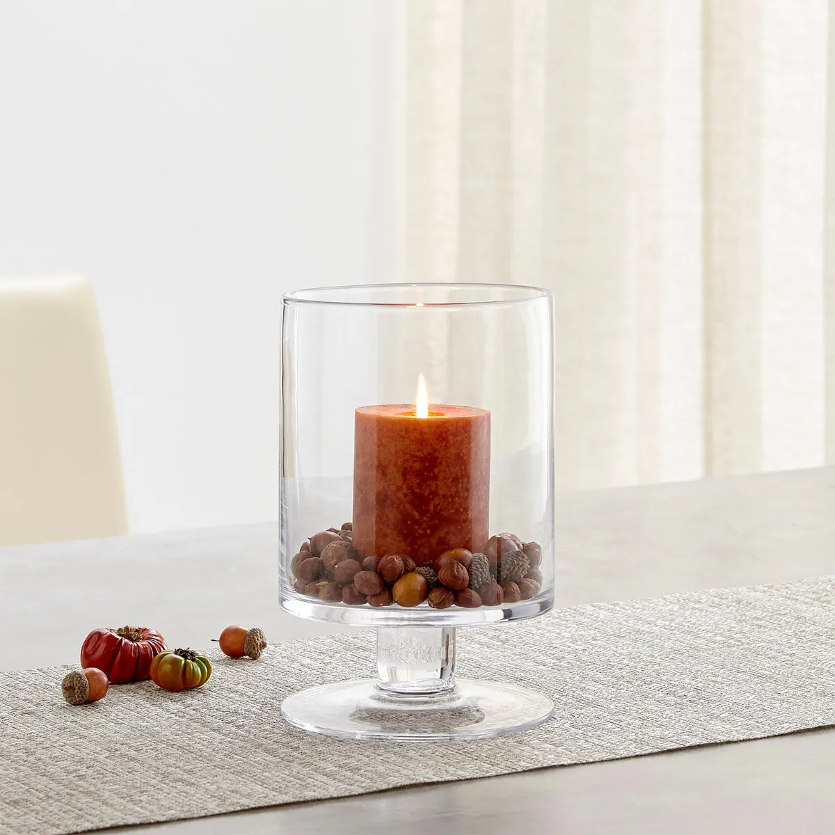 CRATE & BARREL - Portavelas Transparente London Pequeño Crate & Barrel