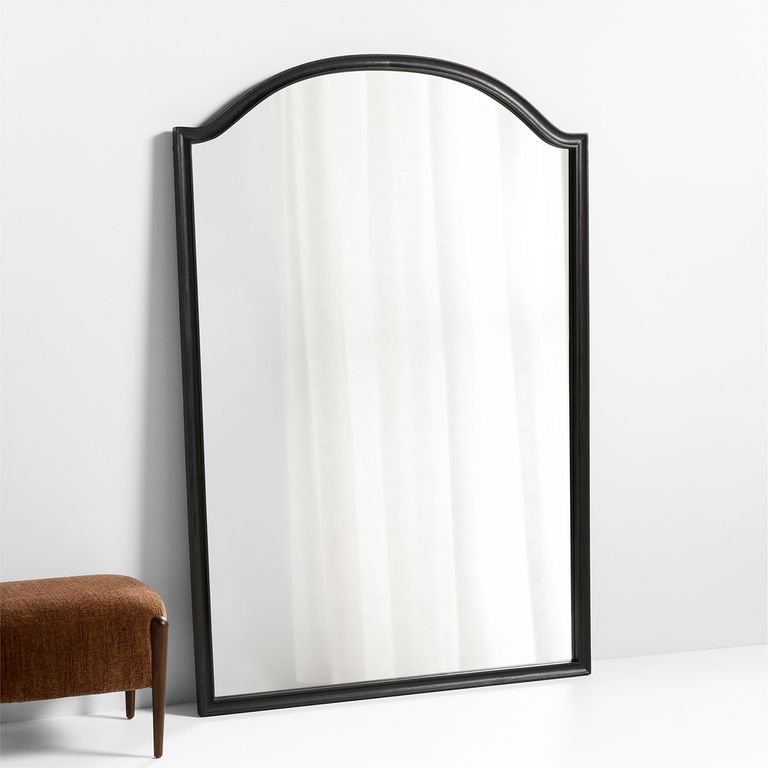 CRATE & BARREL Espejo De Pie Manor Ancho Negro