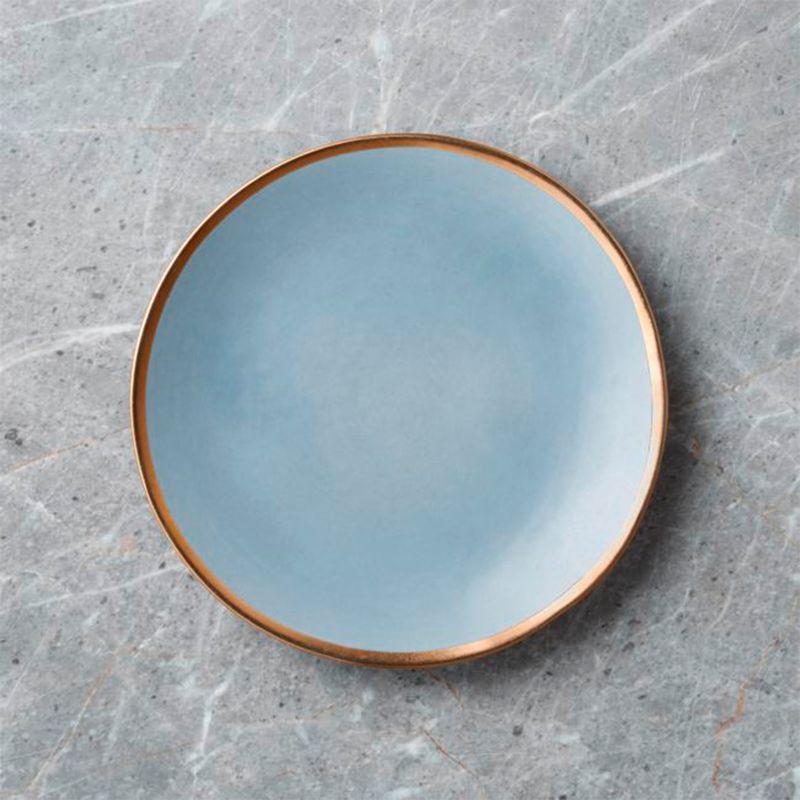 CRATE & BARREL - Plato de Ensalada Addison Gris Bord Crate & Barrel