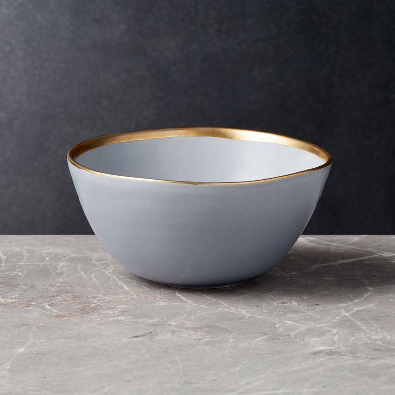 CRATE & BARREL - Bowl para Cereal Addison Gris Borde Crate & Barrel