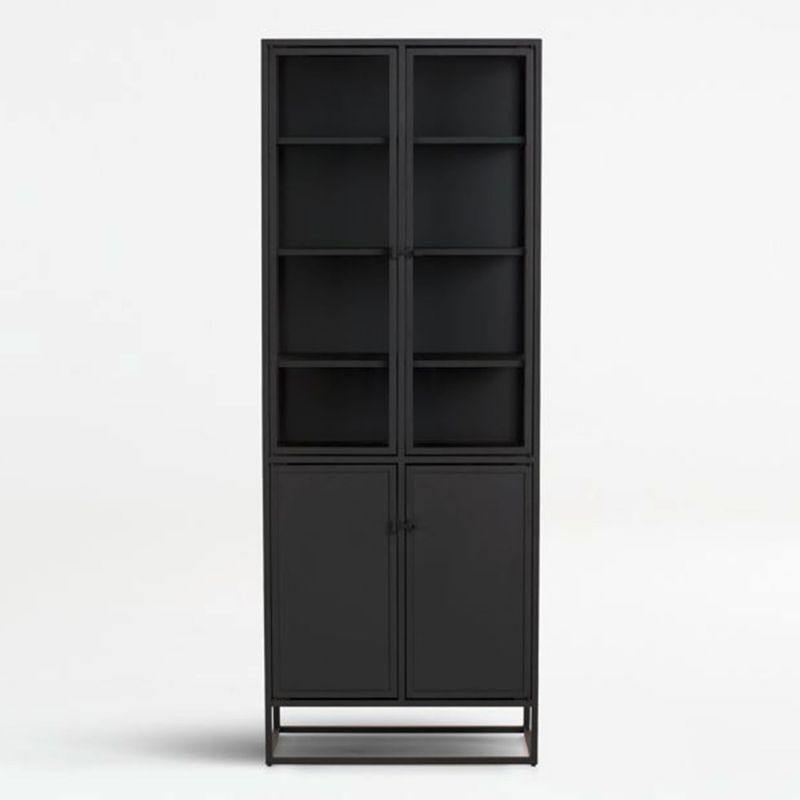 CRATE & BARREL - Aparador Casement Alto Negro Crate & Barrel