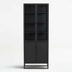CRATE & BARREL - Aparador Casement Alto Negro
