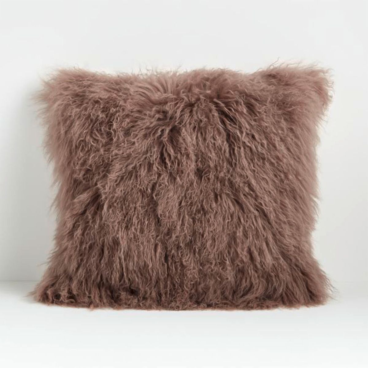 CRATE & BARREL - Funda Cojin Pelliccia Café 58X58Cm Crate & Barrel