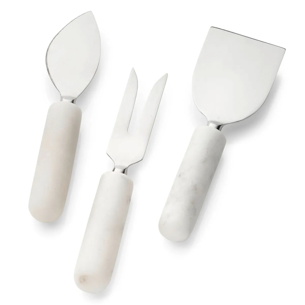 CRATE & BARREL - Set de 3 Utensilios de Queso de Mármol