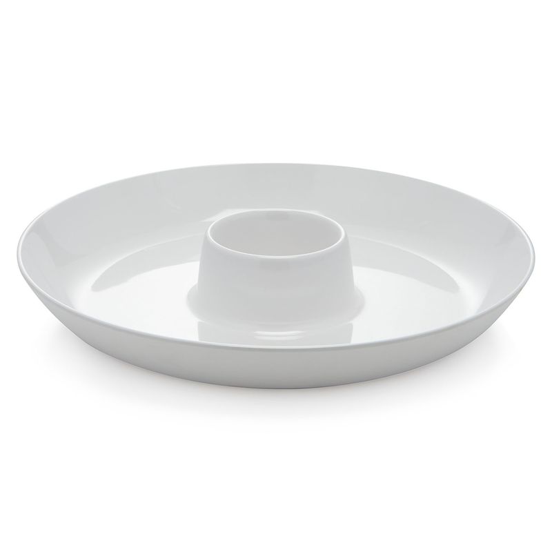 CRATE & BARREL - Plato Para Chips Y Salsa Lunea