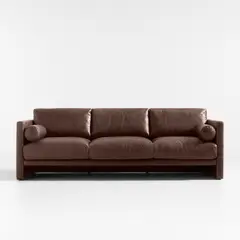 CRATE & BARREL - Sofá Aviator Cuero