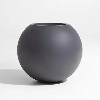 CRATE & BARREL - Macetero Sphere Gris Oscuro Crate&Barrel