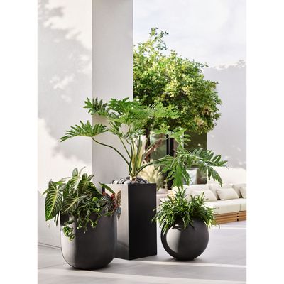 Imagen 2 del producto Macetero Sphere Gris Oscuro Crate&Barrel