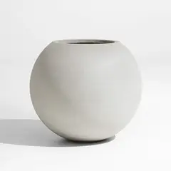 CRATE & BARREL - Macetero Sphere Gris Crate&Barrel