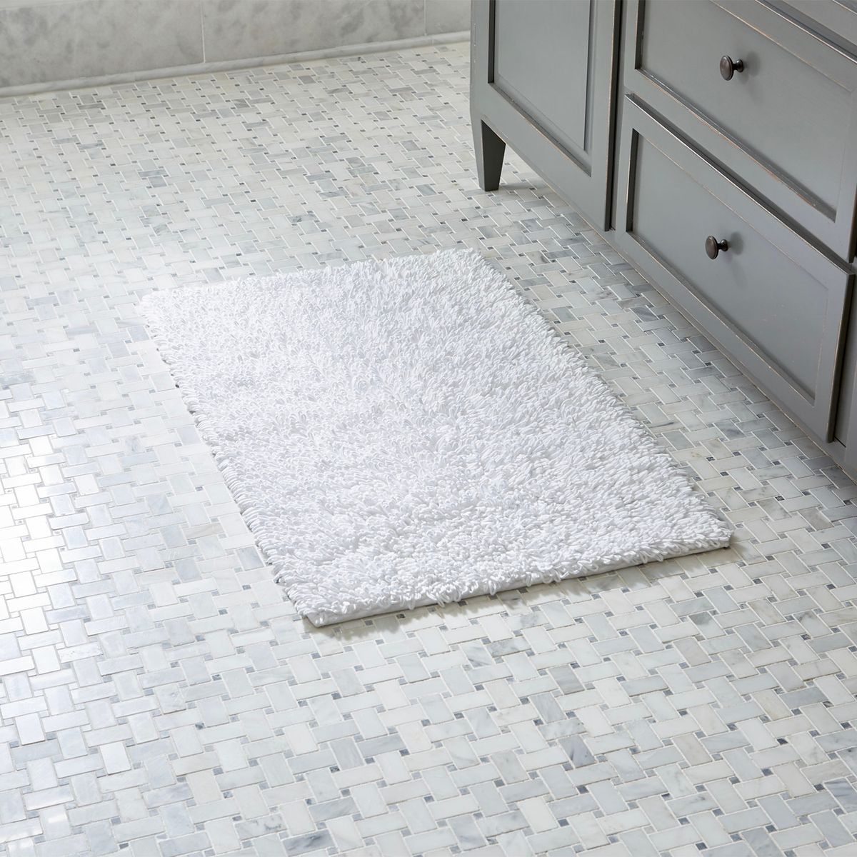 CRATE & BARREL - Piso De Baño Loop Blanco Crate & Barrel