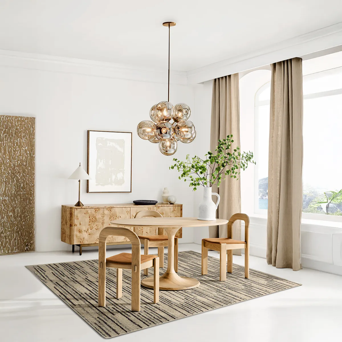 CRATE & BARREL - Esfera Decorativa Mármol 15Cm Crate & Barrel