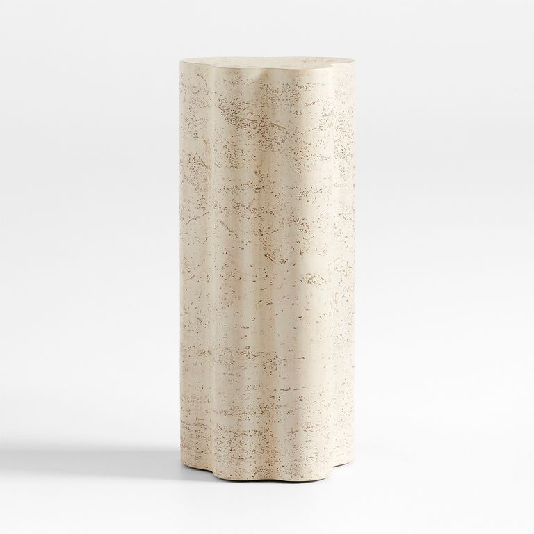 CRATE & BARREL Mesa Lateral Fleur Resina