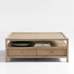 CRATE & BARREL - Mesa Centro Madera Natural Keane
