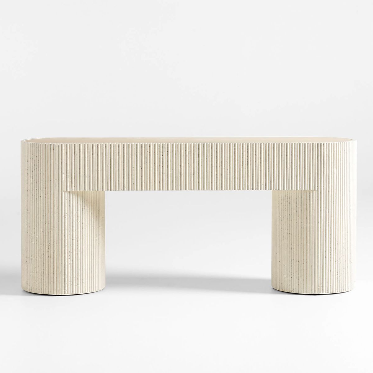 CRATE & BARREL - Arrimo Blanco Acanalado Khan Crate & Barrel