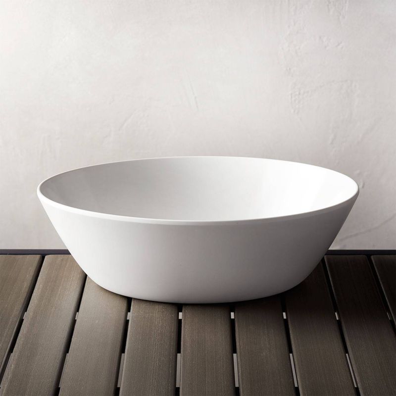 CRATE & BARREL - Bowl Servir Melamina Lunea Blanco Crate & Barrel