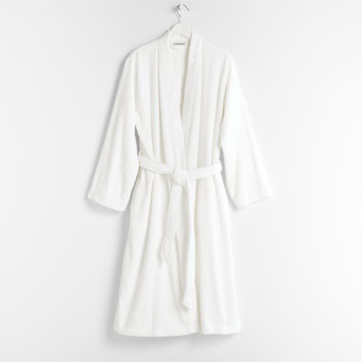 CRATE & BARREL - Bata De Baño Blanca L/Xl Crate & Barrel