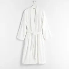 CRATE & BARREL - Bata de Baño Blanca S/M