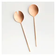 CRATE & BARREL - Set De 2 Piezas Para Servir Dorada