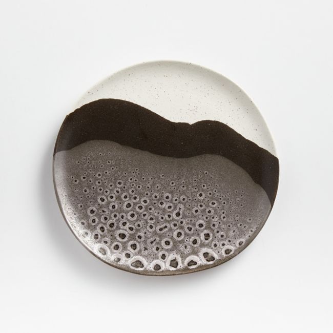 CRATE & BARREL - Plato De Ensalada Stella Negro Crate & Barrel