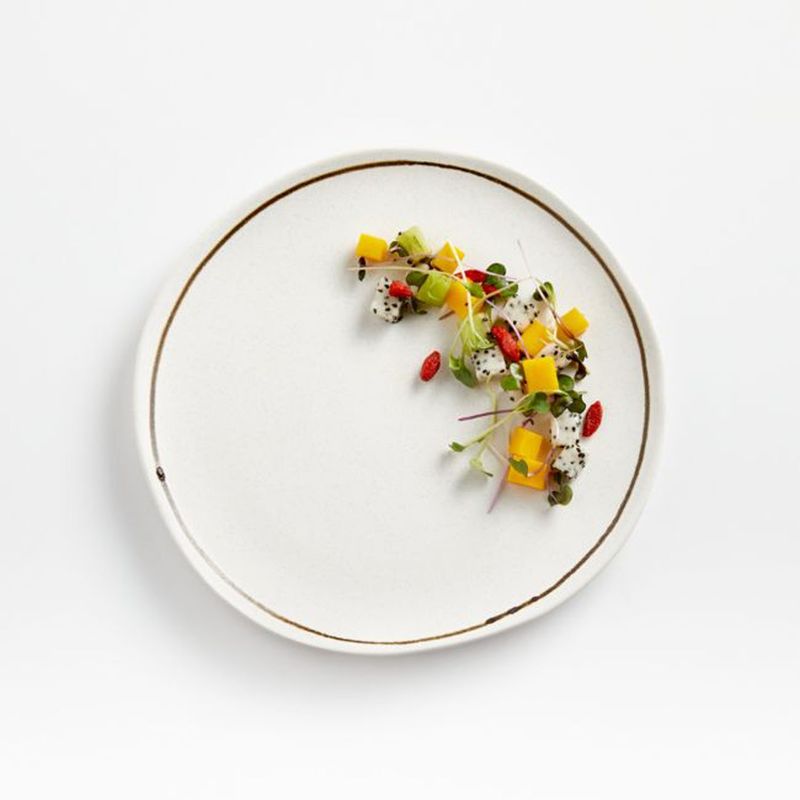CRATE & BARREL - Plato De Ensalada Stella Blanco Crate & Barrel
