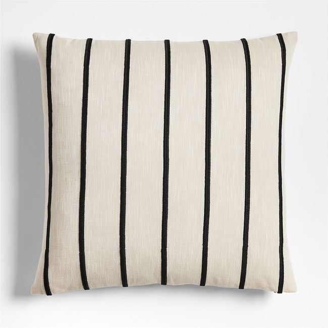 CRATE & BARREL - Funda Cojín Rayas 60x60cm Crate & Barrel