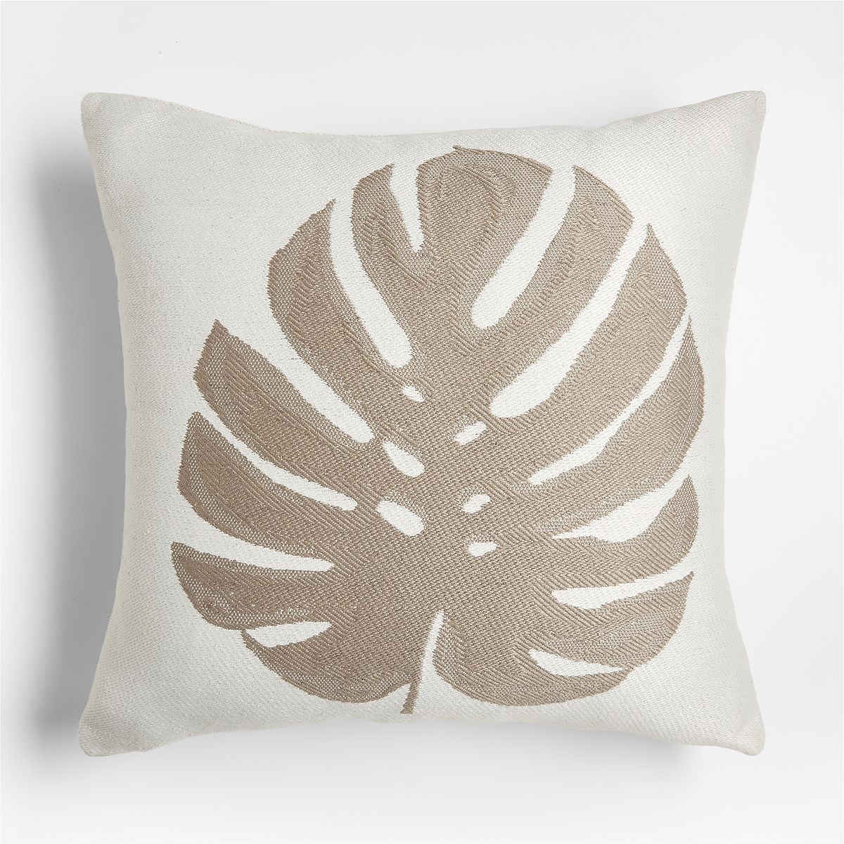 CRATE & BARREL - Cojín Ext Jacquard Monstera 50X50 Cm Crate & Barrel