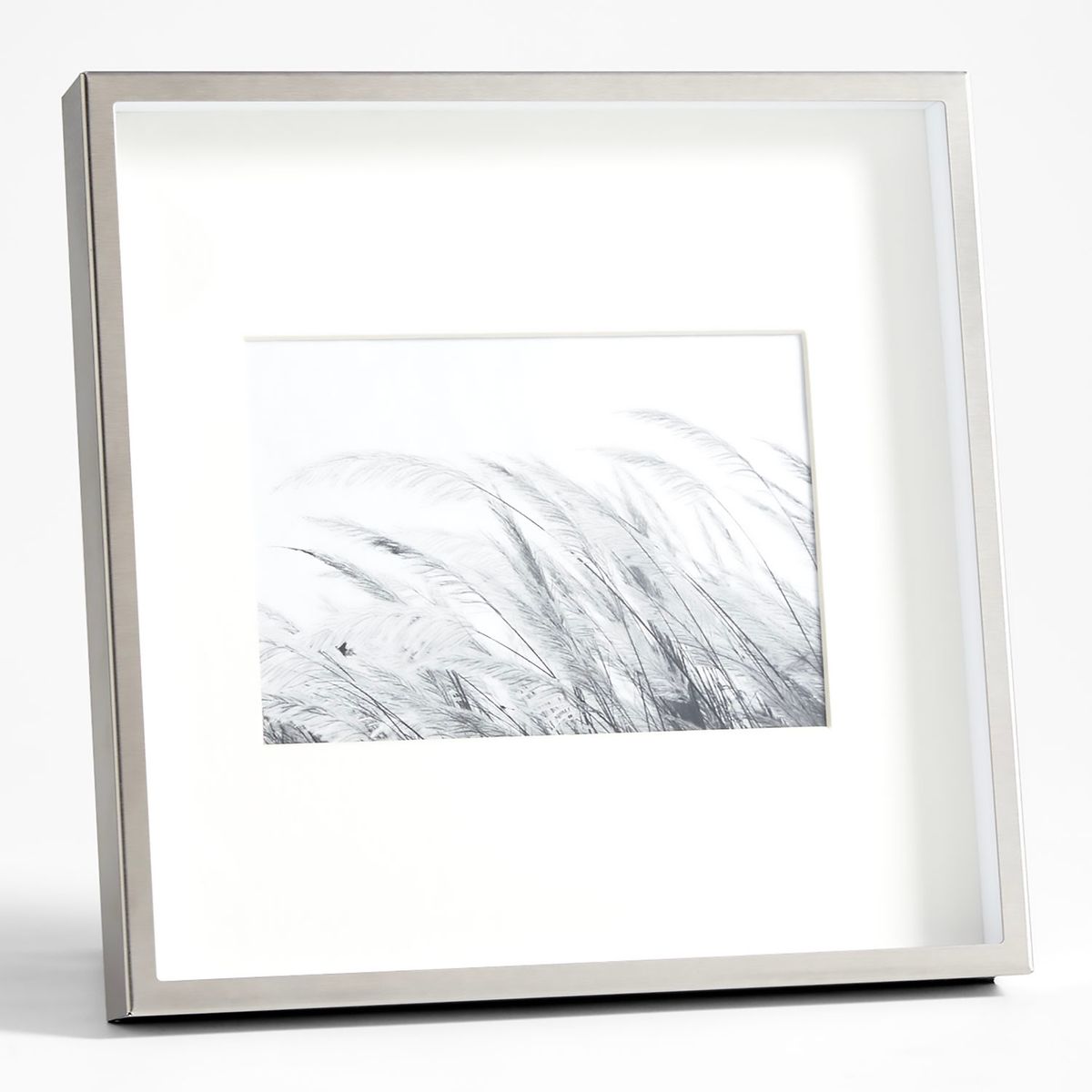 CRATE & BARREL - Marco Foto Plateado Cepillado 13X18 Cm Crate & Barrel