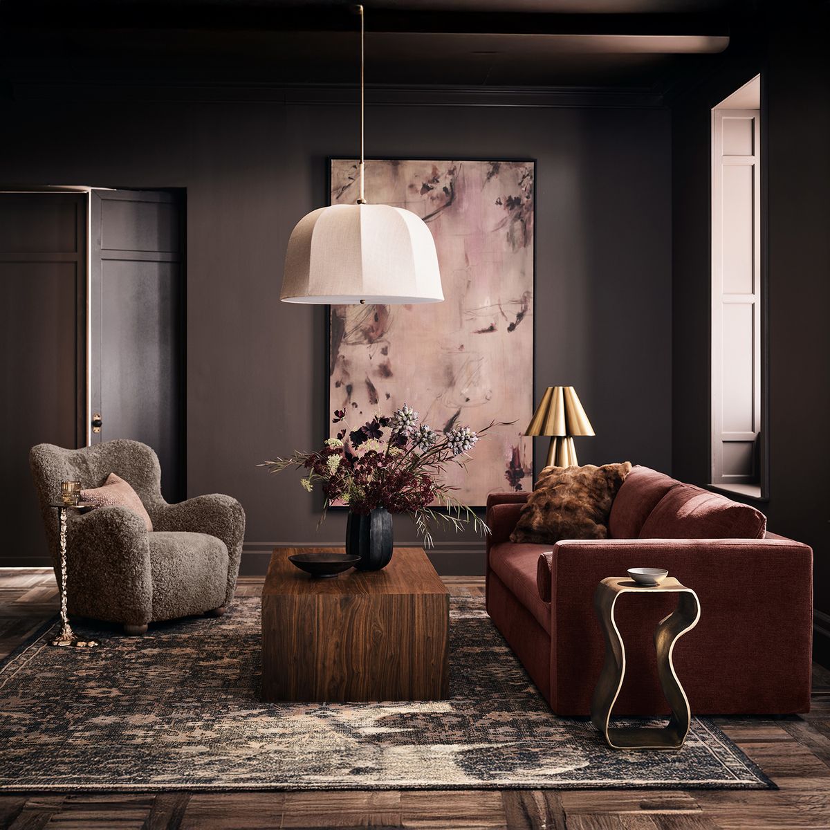 CRATE & BARREL - Centro De Mesa Scraffito Café 48 Cm Crate & Barrel