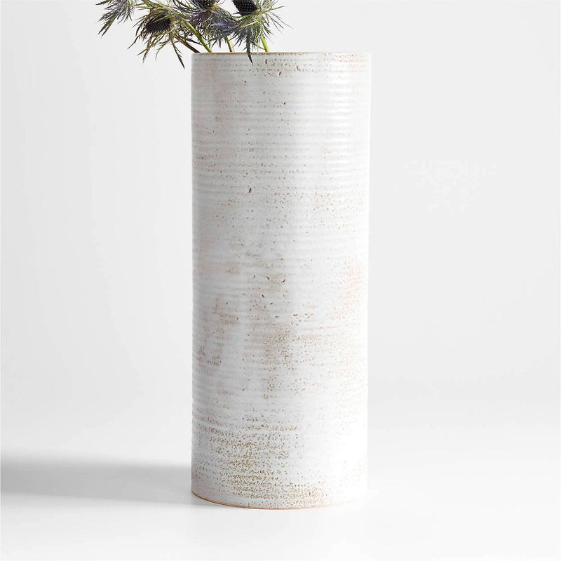 CRATE & BARREL - Florero Principle Blanco 45Cm Crate & Barrel