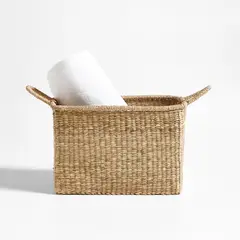 CRATE & BARREL - Canasto Cuadrado Mediano Vonne