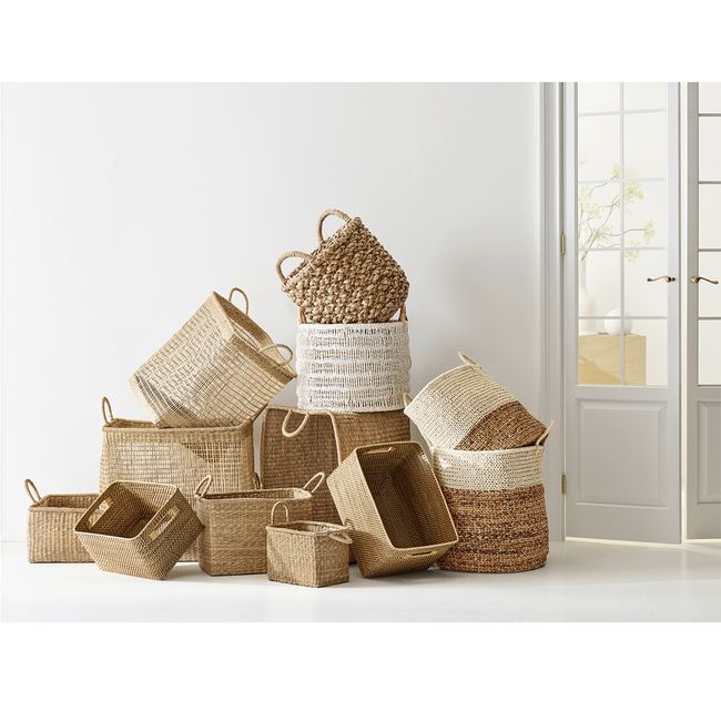 CRATE & BARREL - Canasto Cuadrado Vonne Crate & Barrel