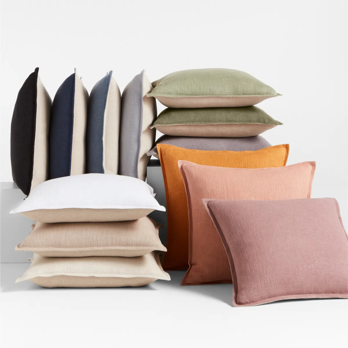 CRATE & BARREL - Funda Cojin Lino 51X51 Cm Crate & Barrel