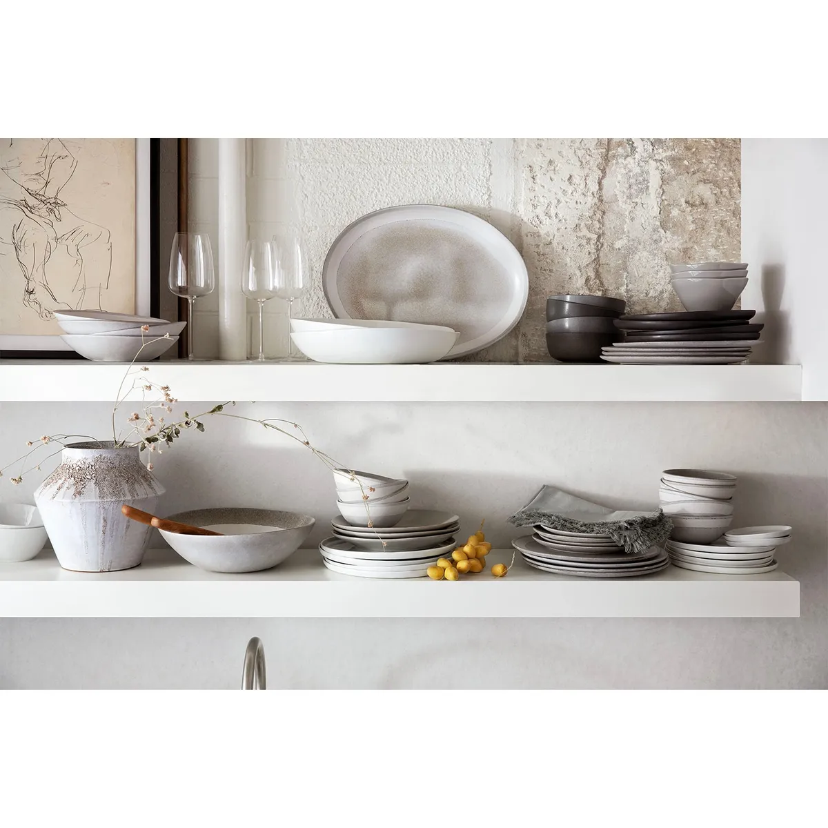 CRATE & BARREL - Fuente Ovalada Pedra Crate & Barrel