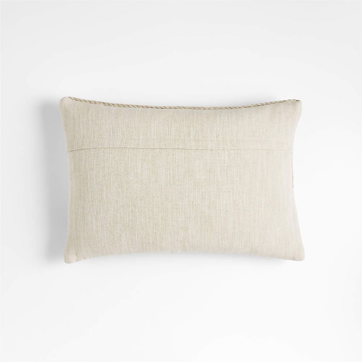 CRATE & BARREL - Funda Cojín Merrow Stich Blanco Negro Crate & Barrel