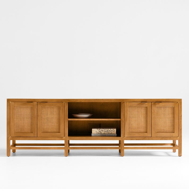 CRATE & BARREL - Rack Almacenamiento Blake Marron Crate & Barrel