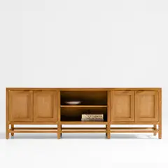 CRATE & BARREL - Rack Almacenamiento Blake Marron