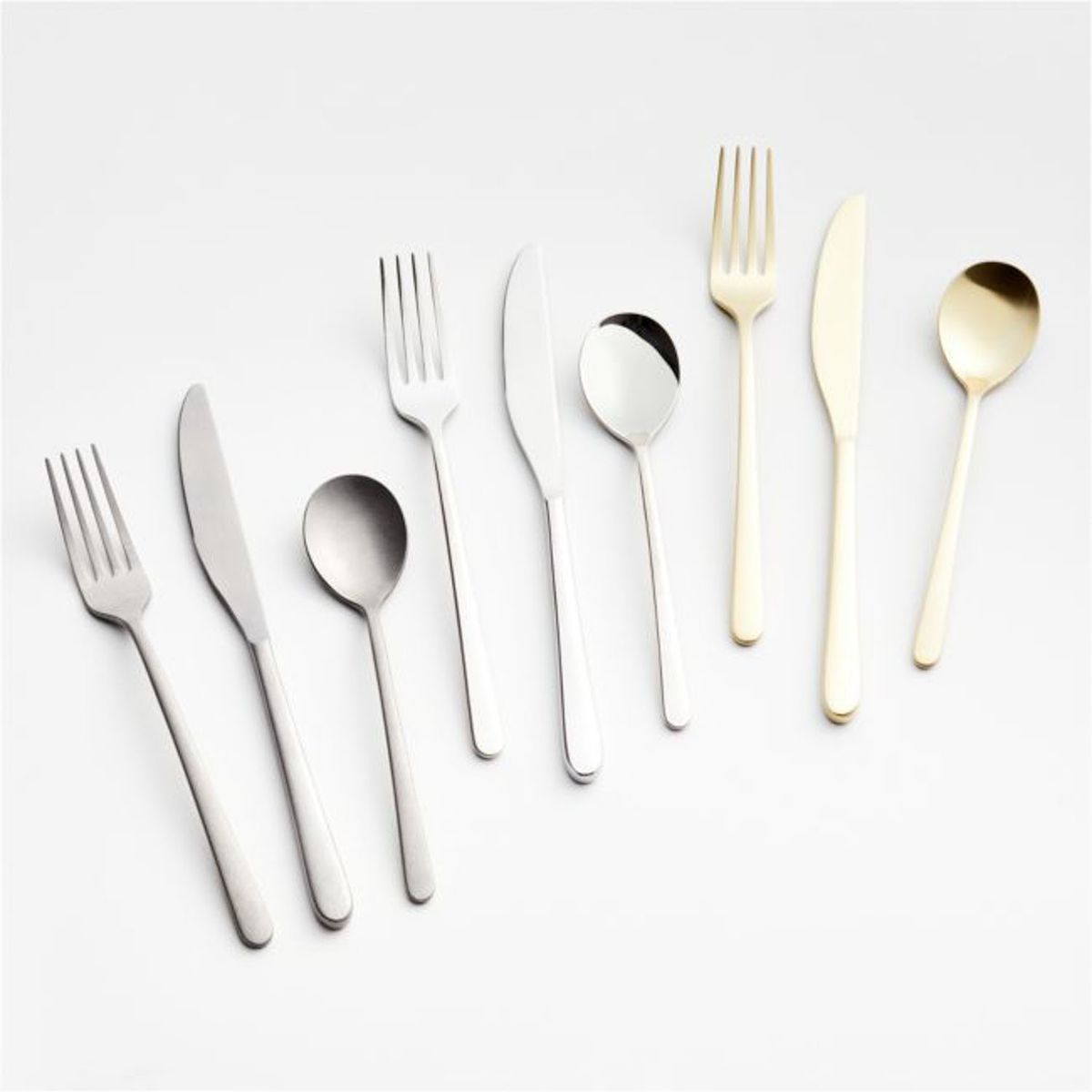 CRATE & BARREL - Set 3 Cubiertos Espejo Artesanal Crate & Barrel