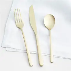 CRATE & BARREL - Set 3 Cubiertos Champagne