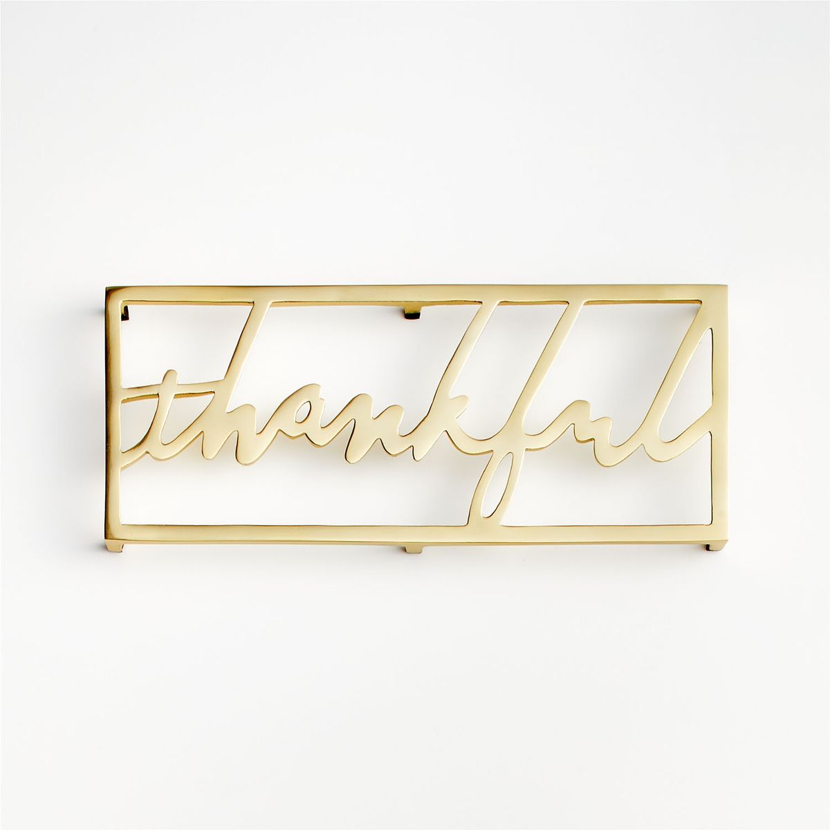 CRATE & BARREL - Salvamanteles Thankful Bronce Crate & Barrel