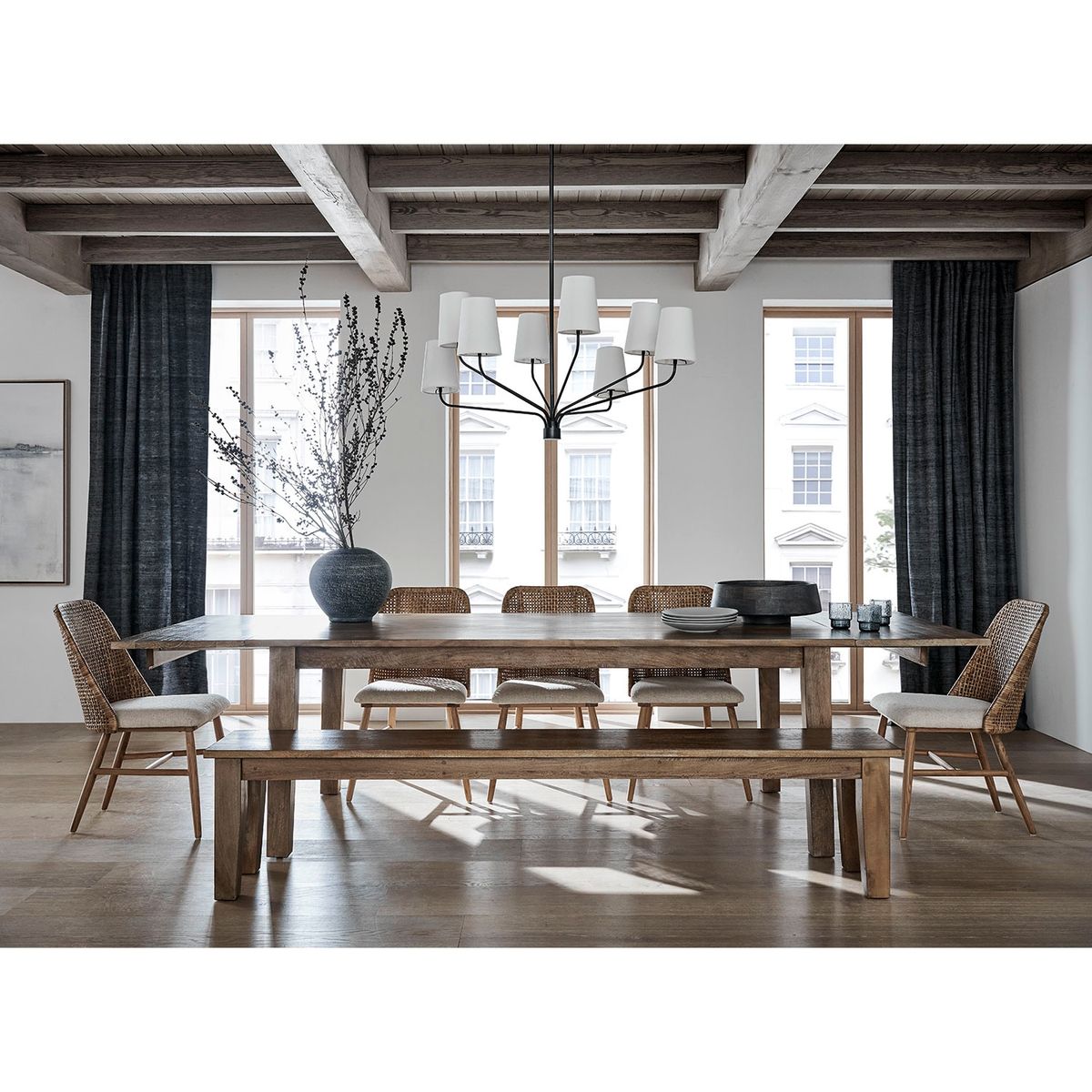 CRATE & BARREL - Mesa Comedor Extensible Basque 208-300 cm Crate & Barrel