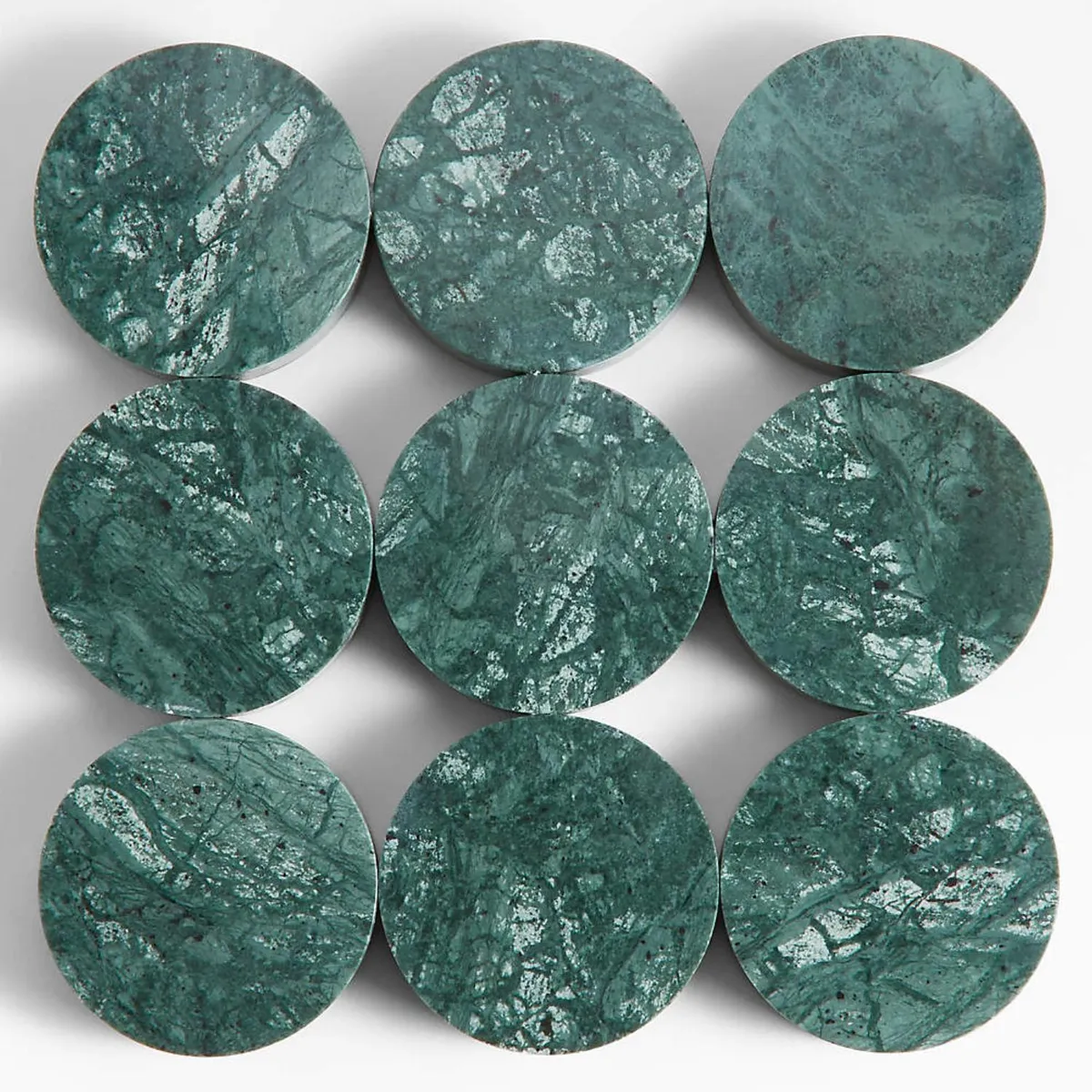 CRATE & BARREL - Salvamanteles Dottie De Mármol Verde Crate & Barrel