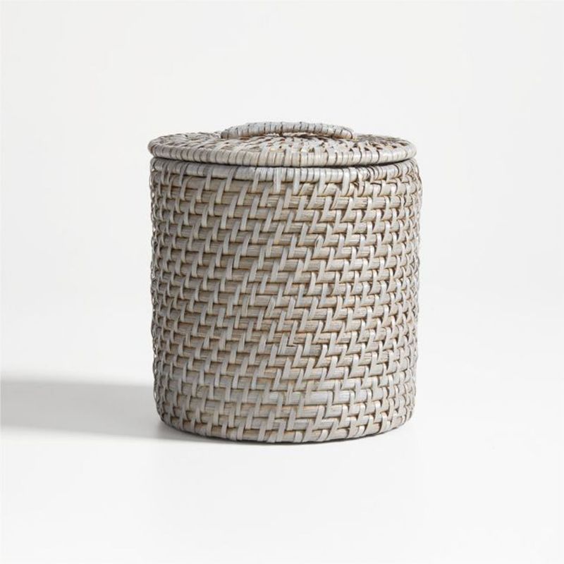 CRATE & BARREL - Canasto Pequeño Sedona Gris Crate & Barrel