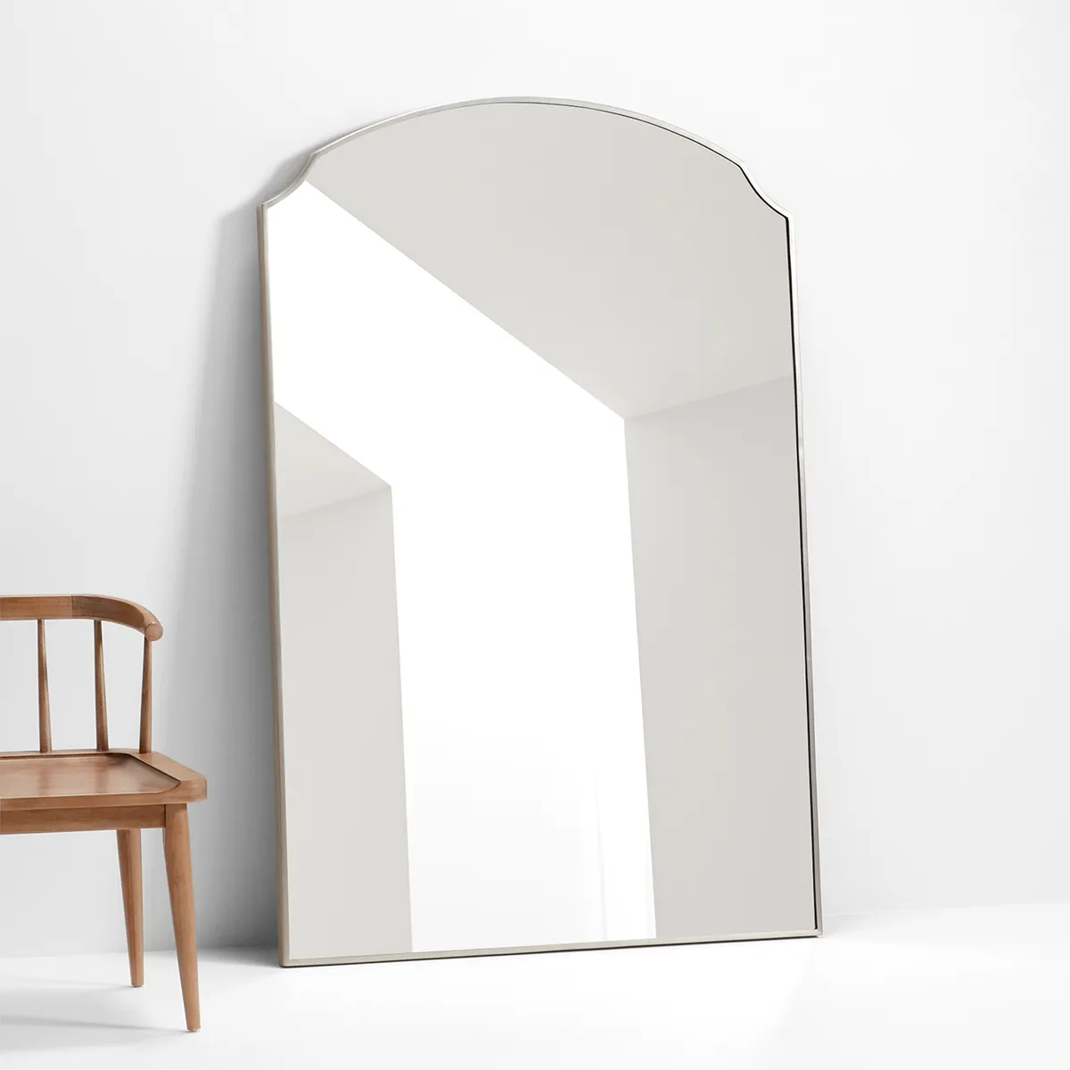 CRATE & BARREL - Espejo Emmy Con Marco Gris 183x123 Cm Crate & Barrel